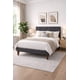 thumbnail image 1 of Cama Plaza y Media Turin Gris Oscuro Respaldo + Base + Colchon Mery Desing Excellence Plus, 1 of 8