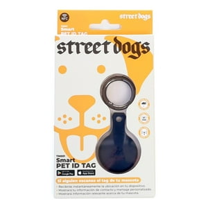 Street Dogs Placa Identificación Inteligente Colgante Perros Azul