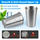 thumbnail image 4 of Vasos para Beber HAMILADUO Paquete de 4 de Acero Inoxidable 470 ml, 4 of 7