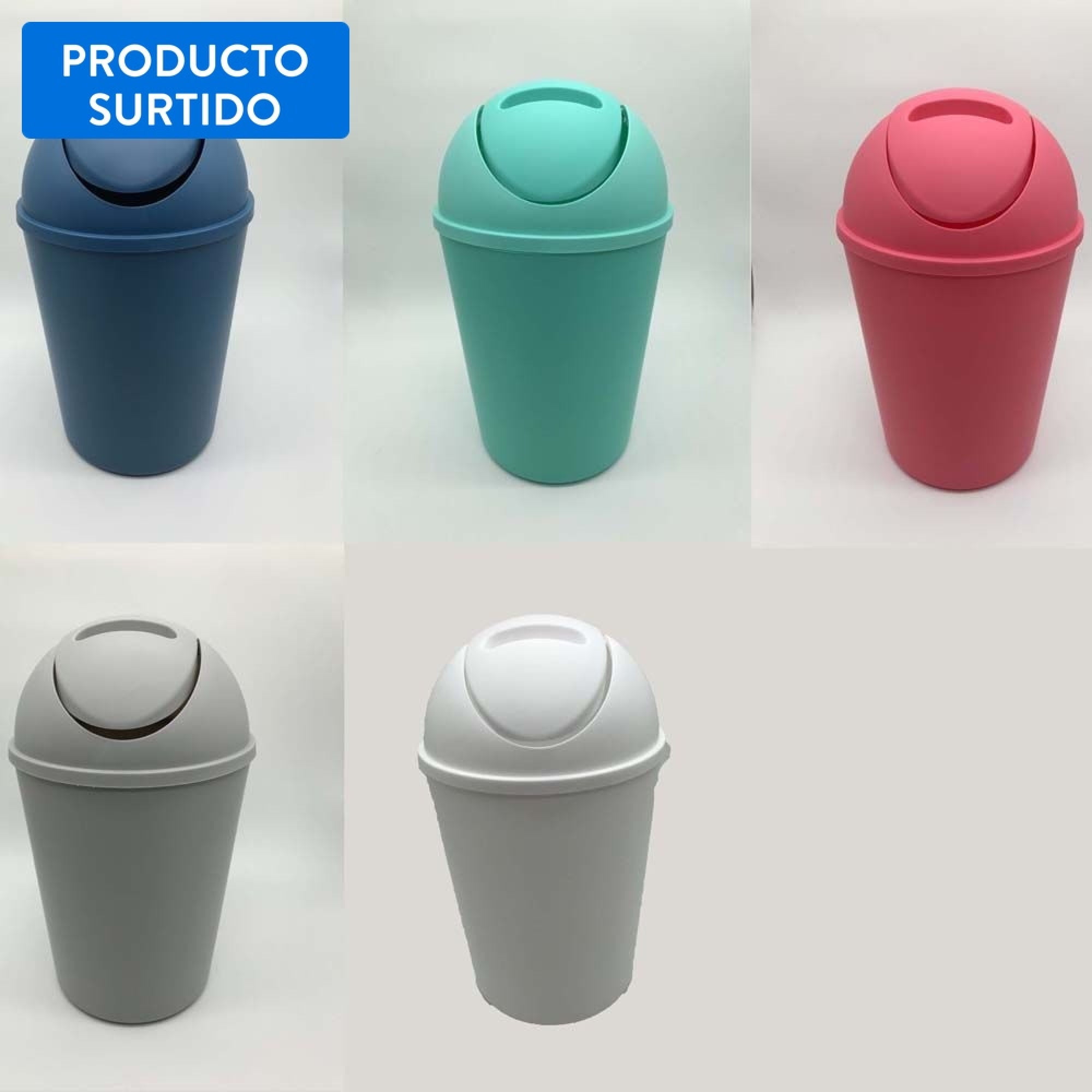 Basurero Plástico, Producto Surtido 1 Un Haus