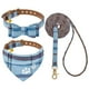 thumbnail image 1 of Conjunto De Cuello Y Correa A Cuadros Con Estampado De Huellas Bordadas, 1 of 3