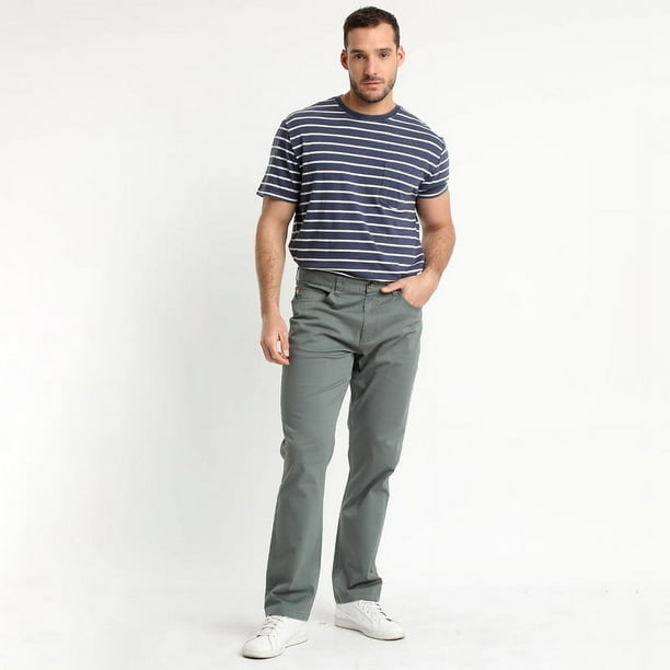 Pantalón Spandex 5 Bolsillos Regular Fit Verde Petróleo