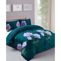 Genérico - Cobertor Elegante De Invierno Diseño Flores Plush Con Chiporro Plaza Y Media S46