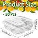 thumbnail image 2 of Contenedores para Alimentos Haawooky 50 Piezas con 4 Compartimentos, 2 of 7