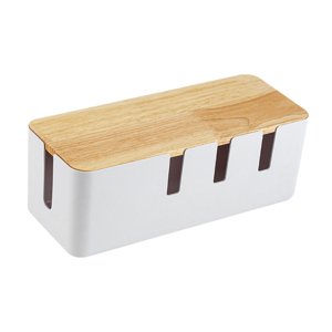 Magideal - Caja Organizadora De Cables Con Tapa, Contenedor De Gestión Multifuncional A Prueba De Polvo Para Gestión De Cables , Corto