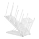 thumbnail image 3 of Soporte para taza y tapa Organizador de almacenamiento de tazas y condimentos de café con canasta para pajitas y cápsulas de café Portavasos de café p Blanco, 3 of 5
