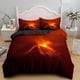 thumbnail image 1 of Volcano Duvet Cover Set King Size Disaster Pattern Red Yellow Comforter Cover Microfiber Lava Bedding Set for Adult Boy Men Teen Bed Sheets, 1 of 5
