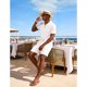 thumbnail image 3 of UOUA Conjunto deportivo de verano para hombre, 2 piezas, con shorts y polera de manga corta, 3 of 3