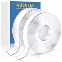 Cinta Adhesiva De Doble Cara Kusufefi, Resistente, 6 M, Transparente