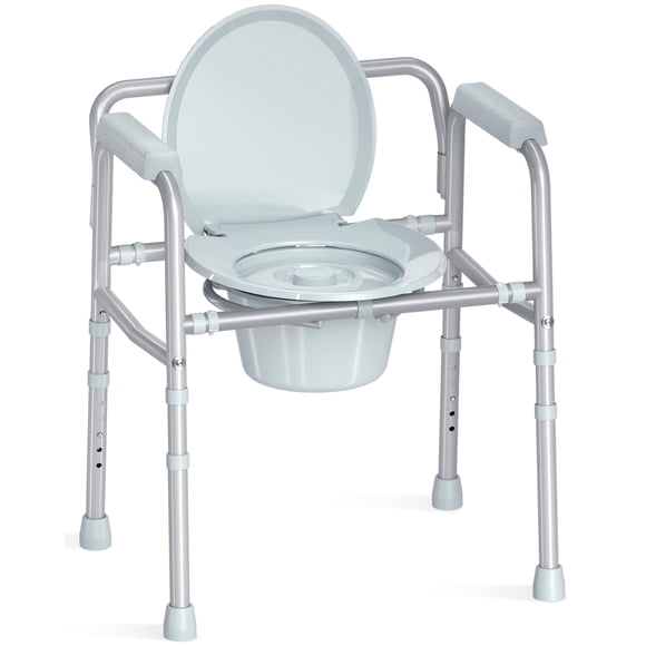 Comodidad de Noche HOMLAND 3 en 1 Inodoro Estable con Cubeta de 7.5 Qt