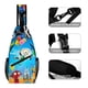 thumbnail image 3 of Rob el Robot Riñonera Bandolera con Estampado Integral para Hombres y Mujeres, Bolso Cruzado Gráfico de Tendencia, Mochila de Hombro Streetwear para Ciclismo y Deportes, Riñonera Versátil Casual, 3 of 6