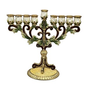 Magideal - Candelabro Hanukkah Menorah, Candelabro De Escritorio, Candelabro De 9 Ramas Para Decoración De Aniversario De Chimenea De Navidad