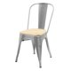 thumbnail image 2 of Silla Tolix Asiento Madera Replica Silver, 2 of 3