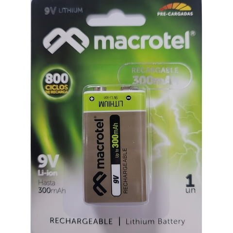 Bateria Recargable 9V 290 Mah Macrotel