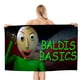 thumbnail image 1 of Baldi's Basics Toalla de playa de secado rápido con diseño temático, regalo para mujeres y niñas, ideal para cumpleaños, fans, amantes de la música, uso en la playa o al aire libre, 78 × 160 cm, 1 of 6