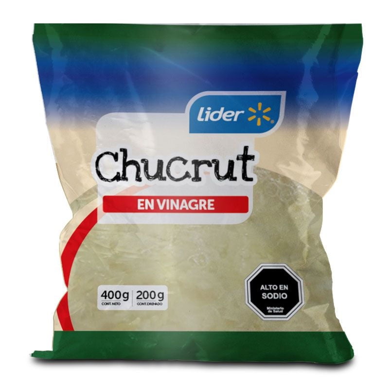 Chucrut En Vinagre Drenado 200 g - Neto 400 g Lider
