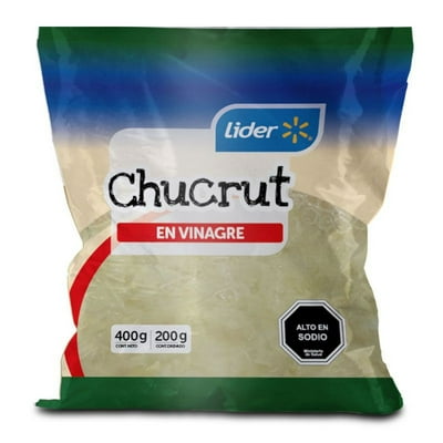 Chucrut En Vinagre Drenado 200 G - Neto 400 G Lider