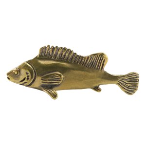 Magideal - La Riqueza De Peces De Latón Té De Peces Para Mascotas Estatua Estatuilla Pequeño Pisapapeles Ornamento Del Arte Para El Tanque De Peces Decoración De