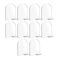Magideal - Soporte Para Tarjetas De Lugar De 4 ""X 6"" Etiqueta De Nombre De Invitado Centros De Mesa Decoración Carteles De Acrílico En Blanco Titular Para Bodas , 10 Piezas