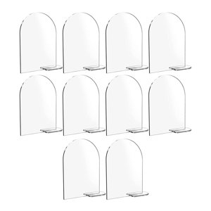 Magideal - Soporte Para Tarjetas De Lugar De 4 ""X 6"" Etiqueta De Nombre De Invitado Centros De Mesa Decoración Carteles De Acrílico En Blanco Titular Para Bodas , 10 Piezas