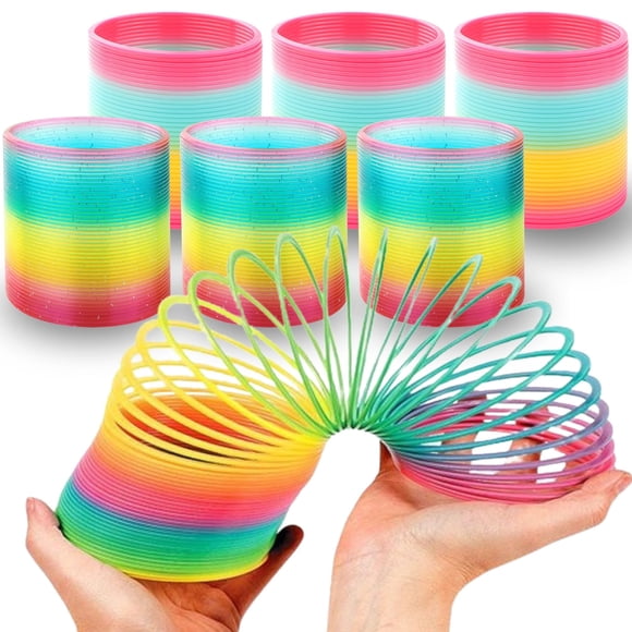Paquete de 6 muelles helicoidales Magic Rainbow de Toy Liberty Imports, 15 cm