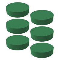 Magideal - 6X Espuma Húmeda Floral Verde, Base De Exhibición Redondrtesanal, Tazón De Bricolaje, Bloques De Bloques De Arreglos Florales Para Suministros De F