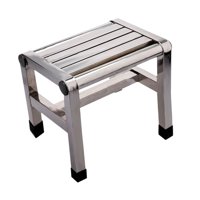 Magideal - Reposapiés Banco De Ducha Hogar Estable Antideslizante Taburete De Acero Inoxidable Taburete De Baño Para Sala De Estar Mesita De Noche Niños Adultos 31 Cm X 216 Cm X 31 Cm