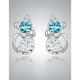 thumbnail image 1 of Aros Gatito Aquamarina Cristales Austriacos Aqua marina, 1 of 3