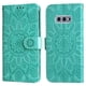 thumbnail image 1 of Funda tipo cartera FOXDOCK para Samsung Galaxy S10E , diseño girasol en relieve, cuero PU, cierre magnético, soporte y tarjetero, 1 of 5