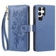 thumbnail image 2 of Funda Billetera Floral en Relieve samsung galaxy S22 Ultra con Tarjetero y Cremallera Azul, 2 of 6