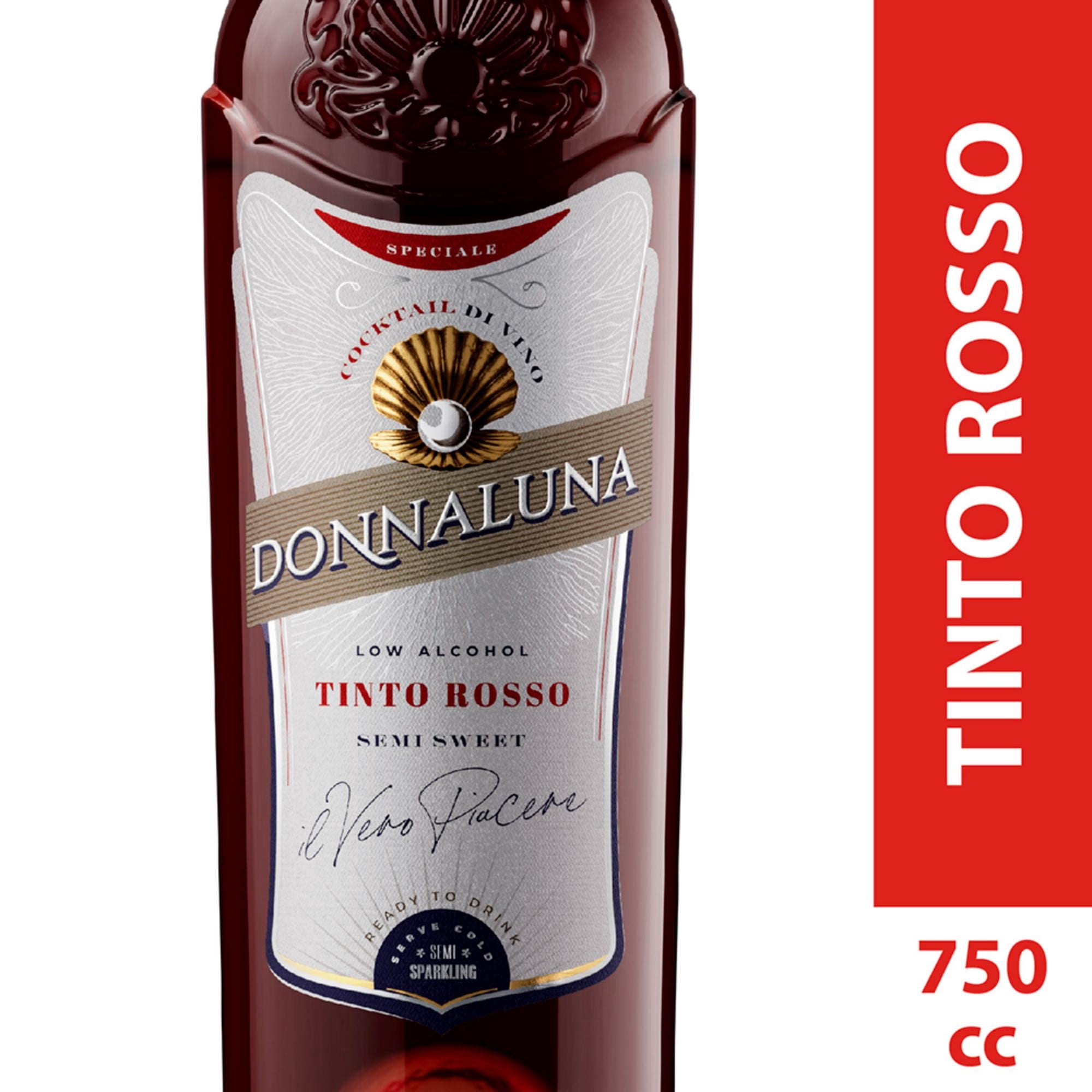 Cóctel De Vino Tinto Rosso 5.5° Botella 750 ml Donnaluna