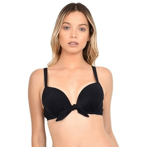 Samia - Bikini Estilo Sostén Negro Con Nudo Xl