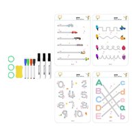 Magideal - Libro De Trabajo De Caligrafía Y Escritura, Libro De Números De Seguimiento Preescolar, Juguetes Educativos, Libro De Trabajo De Práctica De Seguimien 32 Cartas