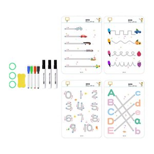 Magideal - Libro De Trabajo De Caligrafía Y Escritura, Libro De Números De Seguimiento Preescolar, Juguetes Educativos, Libro De Trabajo De Práctica De Seguimien 32 Cartas