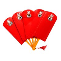 Magideal - Sobres Rojos Chinos Con Forma De Plegable Suministros De Paquetes Rojos Sobres De Dinero De La Para La Graduación , 6 Ranuras Para Tarjetas