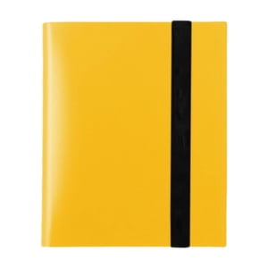 Magideal - Carpeta De Tarjetas Con 9 Bolsillos, Álbum De Colección De Tarjetas, Carpeta De Tarjetas Coleccionables De Carga Lateral, Carpeta De Tarjetas Deportiv Amarillo