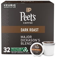 Peet'S Coffee - Cápsulas De Café Peet'S Dark Roast Mezcla Major Dickason 32 Unidades