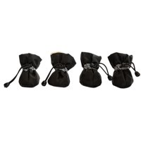 Magideal - 4X Zapatos Para Perros, Botas, Zapatos Para Perros, Cubierta Reflectante, Ligera, Antideslizante, Protectores De Patas, Suministros Para Mascotas Para , 5 Negro 5.5Cmx4.5Cm