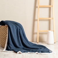 Mashini - Manta Polar Sherpa 127X152 Cms Azul