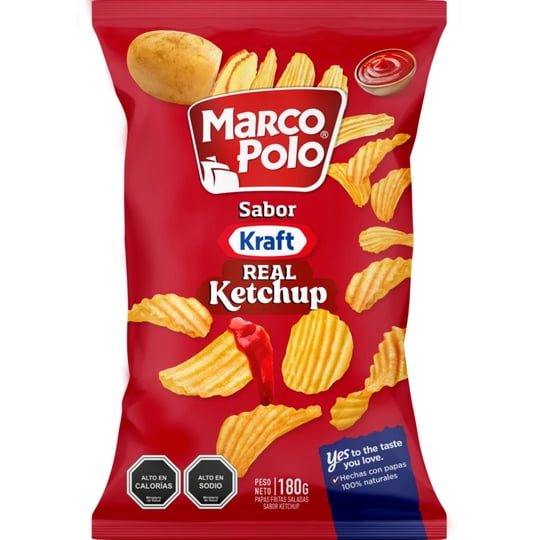 Papas Fritas Corte Americano Ketchup 180 g Marco Polo