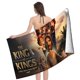 thumbnail image 4 of EL REY DE REYES Toalla de playa de secado rápido con diseño temático, regalo para mujeres y niñas, ideal para cumpleaños, fans, amantes de la música, uso en la playa o al aire libre, 78 × 180 cm, 4 of 6