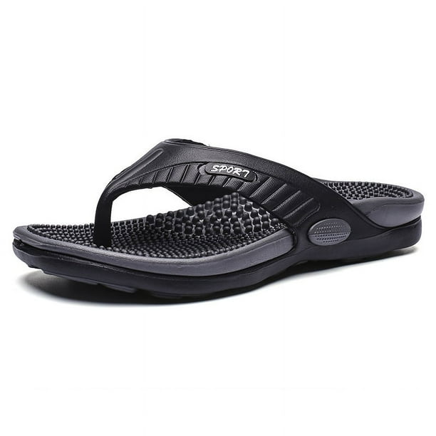Experience Ultimate Comfort with Men's Acupressure Massage Reflexology Flip Flops - Lightweight, Non-Slip, Shock Absorbing Thong Sandals for Indoor, Outdoor, Beach and Summer