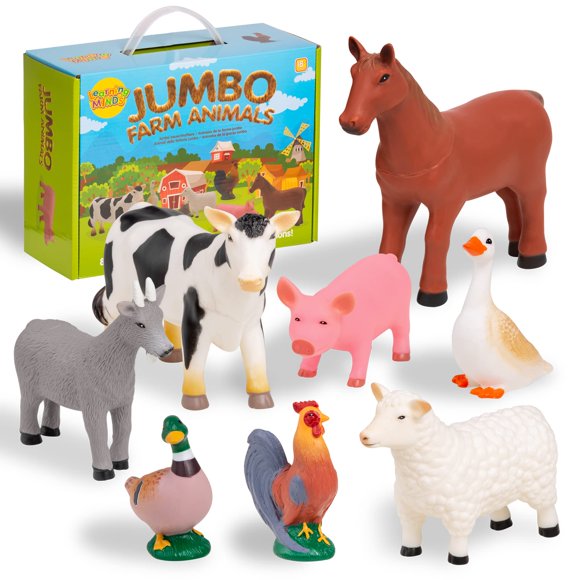 Set de juguetes Learning Minds Jumbo con figuras de animales de granja de 1 a 3 años