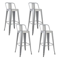 Novahus - Pack 4 Piso Taburete Tolix Con Respaldo