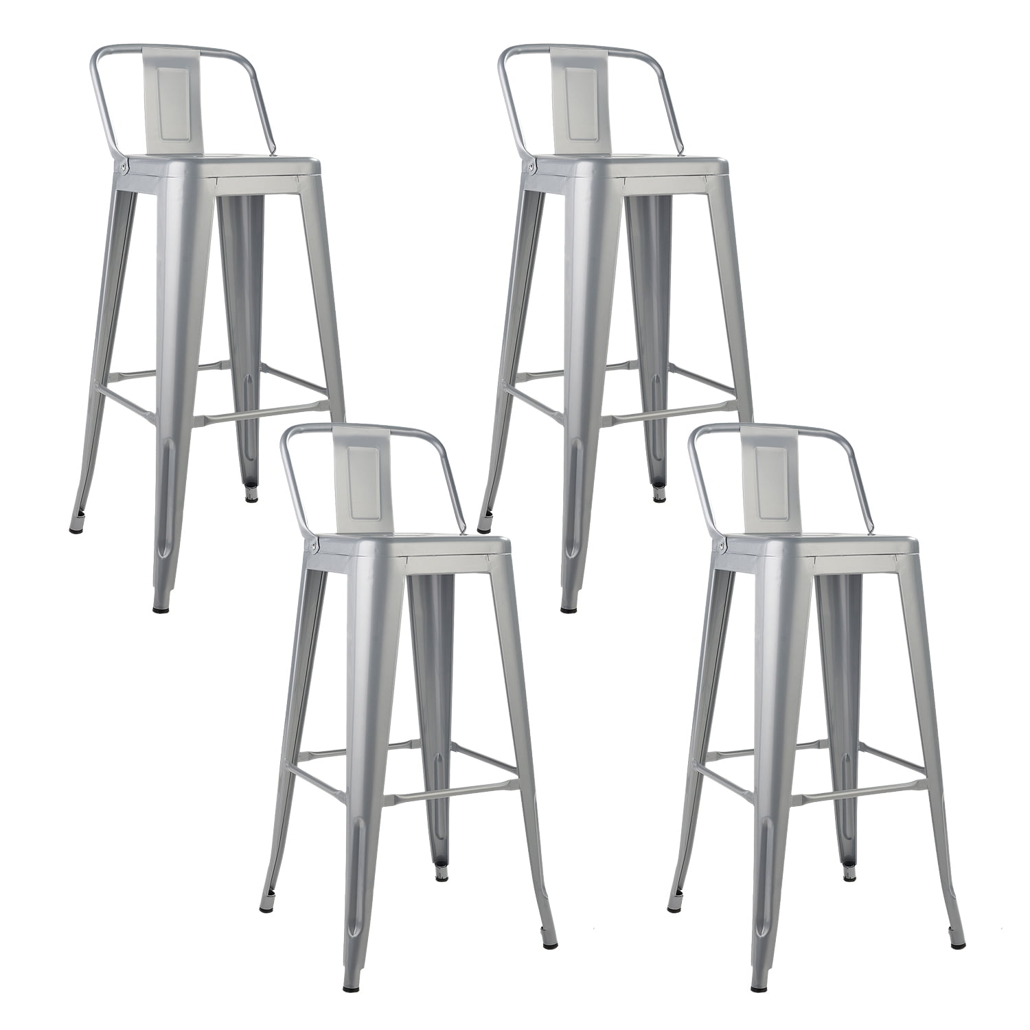 Novahus - Pack 4 Piso Taburete Tolix Con Respaldo