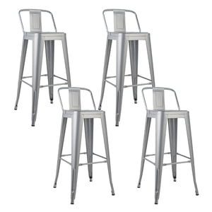 Novahus - Pack 4 Piso Taburete Tolix Con Respaldo