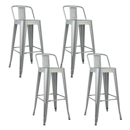 Pack 4 Piso Taburete Tolix Con Respaldo