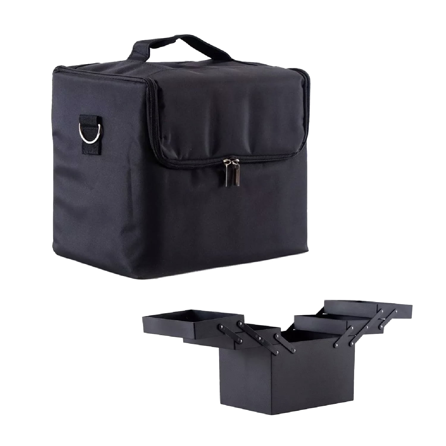 Acqui - Maleta Profesional Portátil De Maquillaje 27x21 Cm Negra