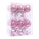thumbnail image 2 of 24 Piezas De Adornos Navideños De Bolas Irrompibles Para Fiestas Navideñas En Casa, Color Rosa Transparente, 2 of 5
