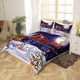 thumbnail image 2 of Christm-as Trees D-u-t Co-ve-r Queen Size Sa-nta Claus- and Snowman Comfort-er Cover with 2 Pillow-case for Te-ens Adults Kids S-tarry Sky Be-dding Set Snow Sc-ene Brea-thable 3 Pieces D-ecorative, 2 of 5
